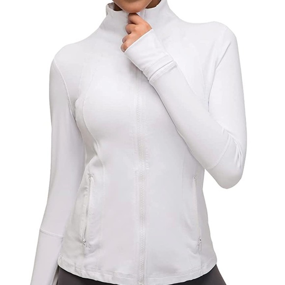White Athletic Jacket - Picture 1 of 7